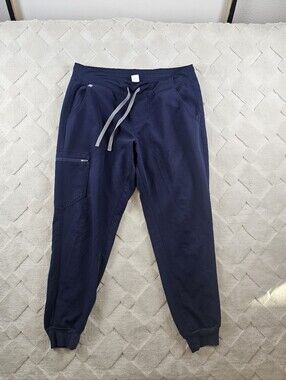 Figs Zamora Jogger Scrub Pants Womens Large Navy Medical Nurse Wear